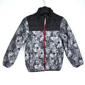 ZeroXposur Black Grey Camouflage Winter Puffer Coat Jacket